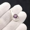 Natural Amethyst Gemstone 925 Sterling Silver Jewelry Women's Silver Pendant 1" CP-24-8