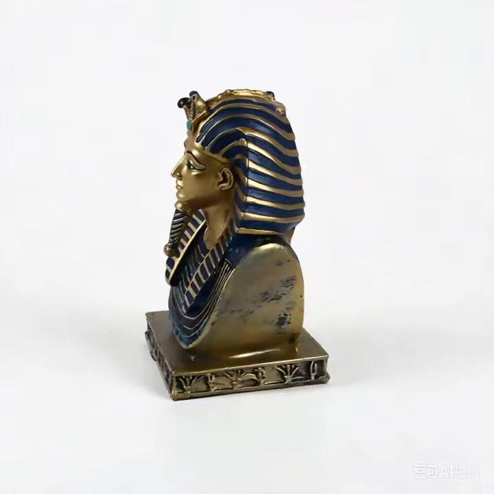 Ägyptischer Pharao Kopf Ornament Harz Dekoration Afrika Kleopatra Mumie Pyramide Schreibtisch Wohnzimmer Dekoration Geschenk Souvenir