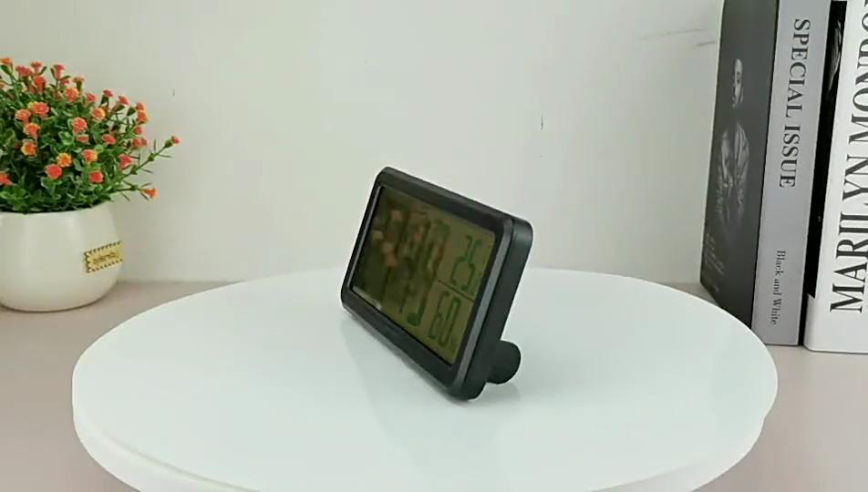 Digitální budík MAX/MIN Teplota Vlhkost Zobrazení data Napájení z baterie Odložení budíku Stolní hodiny 12/24H Nástěnné LCD hodiny