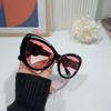 Lunettes de Soleil Mode Oversize Œil de Chat Femmes Hommes Marque de Luxe Designer Monture Cœur Amour Verres Dégradés Lunettes de Soleil Sexy pour Dames