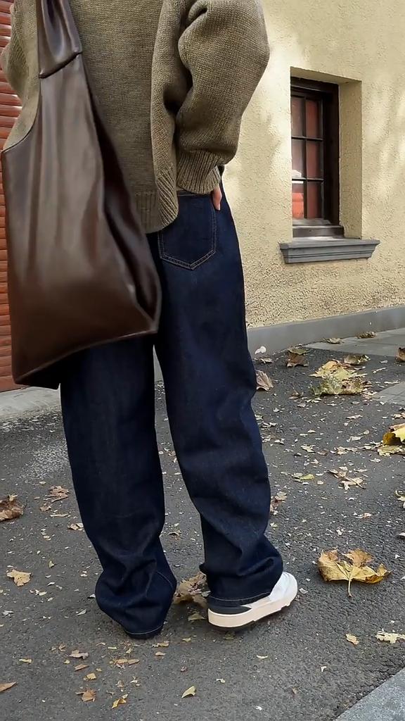 Johnature Winter Vintage japanische verdickte Denim Jeans lässig alle Mathematik voller Länge lose Taschen Frauen Hosen