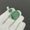 Antique Emerald Gemstone Pendant, 925 Sterling Silver Jewelry, Silver Pendant, Everyday Wear Jewelry, Necklace Pendant For Birthday Gifts