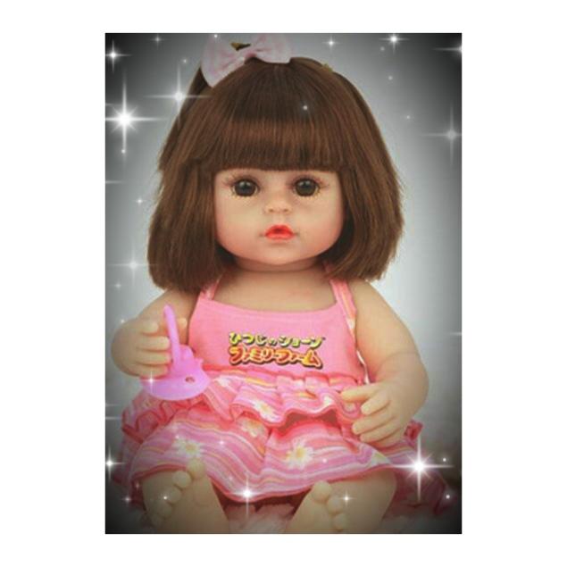 Aori Bambola Realistica 43 Cm Con Vestito Rosa E Accessori – Corpo Morbido, Per Bambine Dai 3 Anni