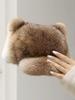 Neue Stil Frauen Kaninchen Pelz Kappe Krempe Niedlichen Ohren Hut Mädchen Winter Warm Echte Natürliche Kaninchen Fell Dicke Warme Hüte