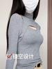 Half Turtleneck Bottoming Shirt for Women Autumn Winter New Fashion Slim Long-sleeved Fashionable Knitted Top