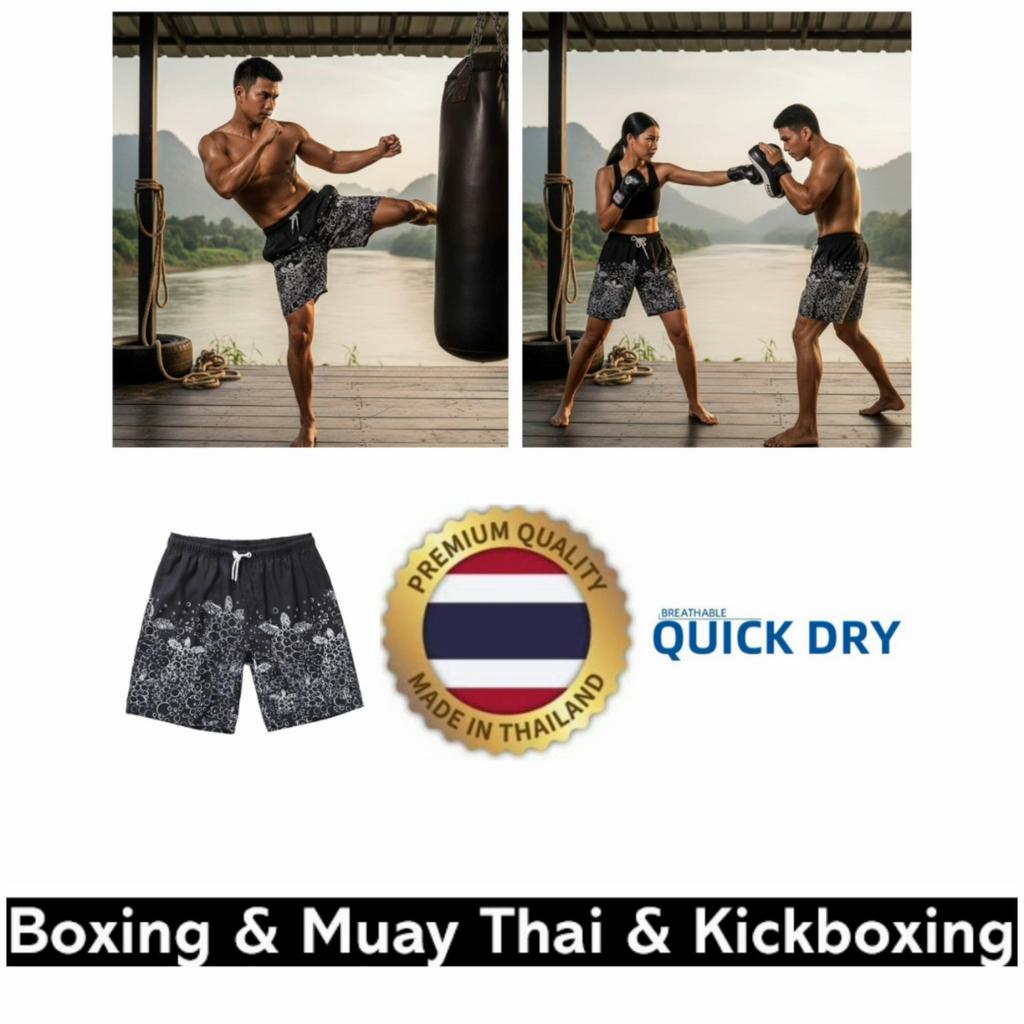Bubble Boxing Muay Thai Kickboxing Training Shorts Print Quick Dry Martial Art Boxer Unisex Men Women Kid Fighting Fitness Sport Gym Workout