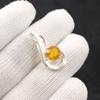 Natural Citrine Gemstone 925 Sterling Silver Jewelry For Women's Gift Pendant1" CP-24-1