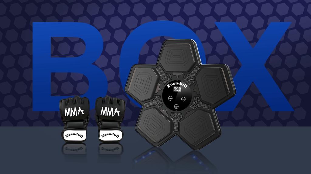 Music Boxing Machine for Kids, Smart Bluetooth Boxing Machine with Boxing Gloves Wall Mounted, Music Boxing Target Workout Punching Equipment