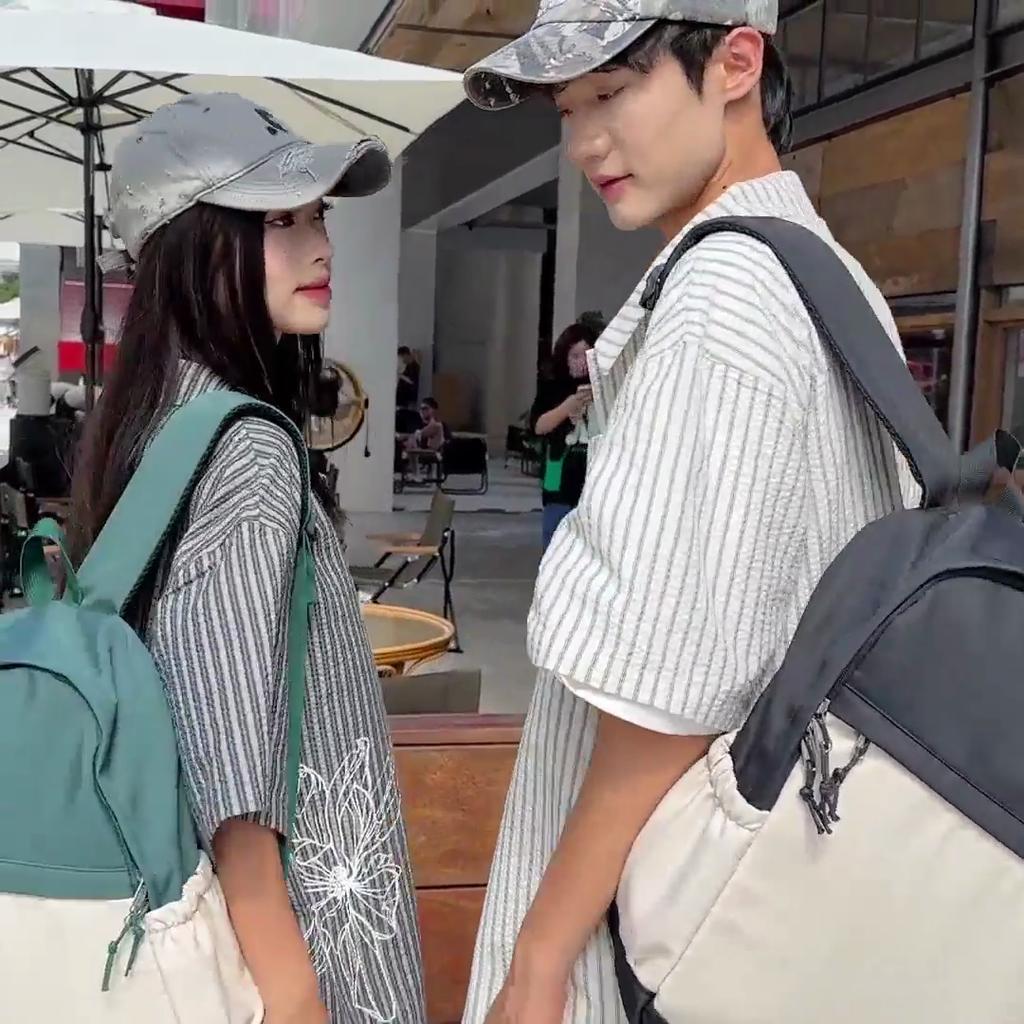 Student Schoolbag Men's Large Capacity Backpack Contrast Color Lightweight Women's Backpack