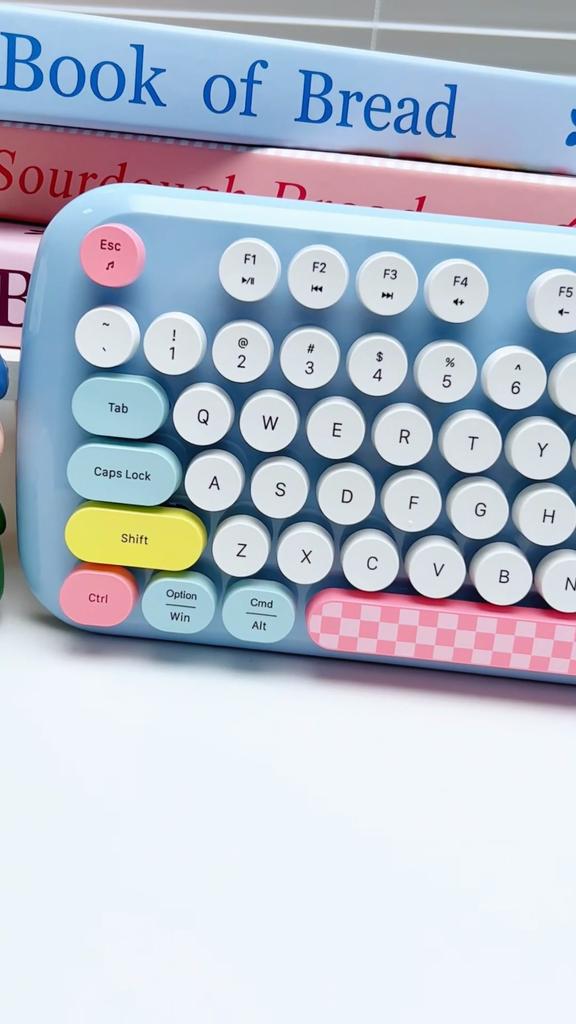 MOFII Wireless Keyboard and Mouse Combo, 2.4G Full-Size Retro Typewriter Computer Keyboard for Windows, Mac OS Desktop/Laptop/PC