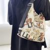 Dámská nylonová taška přes rameno s potištěným batohem Velkokapacitní cestovní taška Crossbody