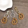 Style Fruit Keychain Keyring With Resin Dimpled Alloy For Car And Bag Decor
