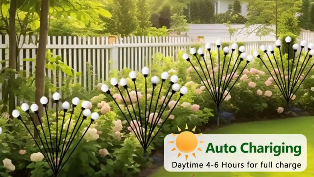 Outdoor solar powered firefly garden lights for Christmas, Halloween, New Year, outdoor courtyard decoration, and festive atmosphere at night