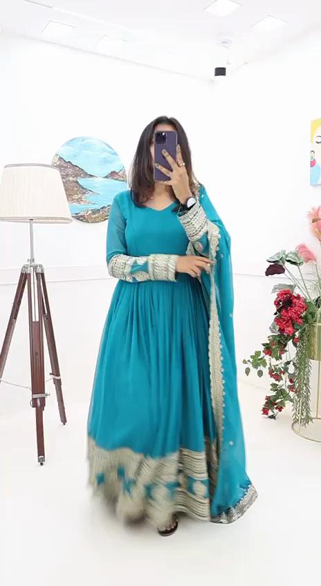 Real Modeling New Designer Party Gown & Dupatta Set
