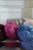 Luxurious Round Velvet Pumpkin Cushion With Charming Pleated Design And Soft Touch