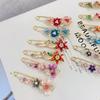 Flowers Pin Tulip Design High-end Electroplating Temperament Decorative Scarf Buckle Colorfast Women Faux Crystal Brooch Clothing Accessories