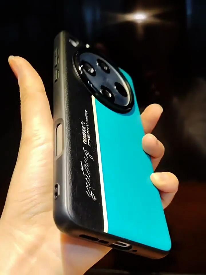 Vegan Leather Case For Xiaomi 15Ultra/14Ultra/13Ultra/12SUltra Luminous Fluorescence Contrasting Colors With Metal Camera Ring