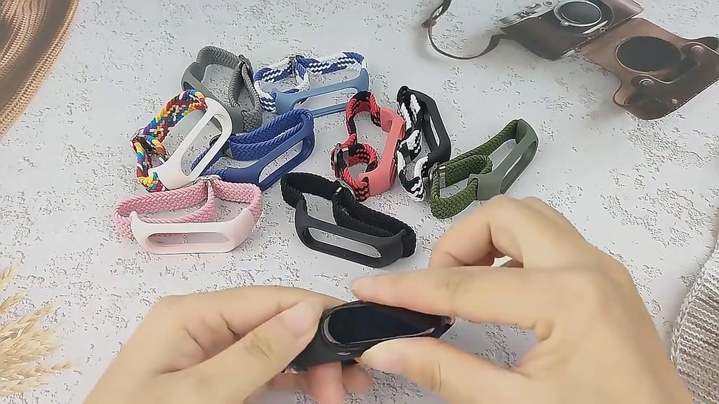 Nylon Braided Elastic Solo Loop Adjustable Strap for Mi Band 9 8 6 7 Bracelet Miband4 Miband 5 NFC Wristband for Xiaomi Mi Band 4 3 5 6 Strap
