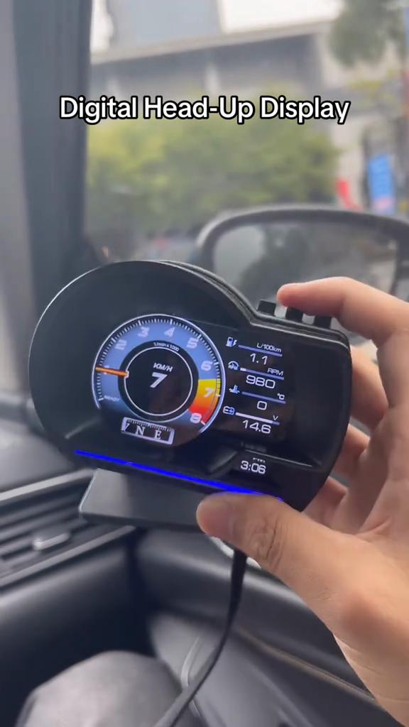 OBD2+GPS Smart Gauge Multiple Ala Digital Odometer Fault Diagnosis Clearing Time Speedometer Turbo RPM Gauge Car Head Up Display