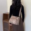 Retro Crossbody Bag For Women, Multi Pockets Shoulder Bag, Soft PU Leather Messenger Bag Handbag Purse