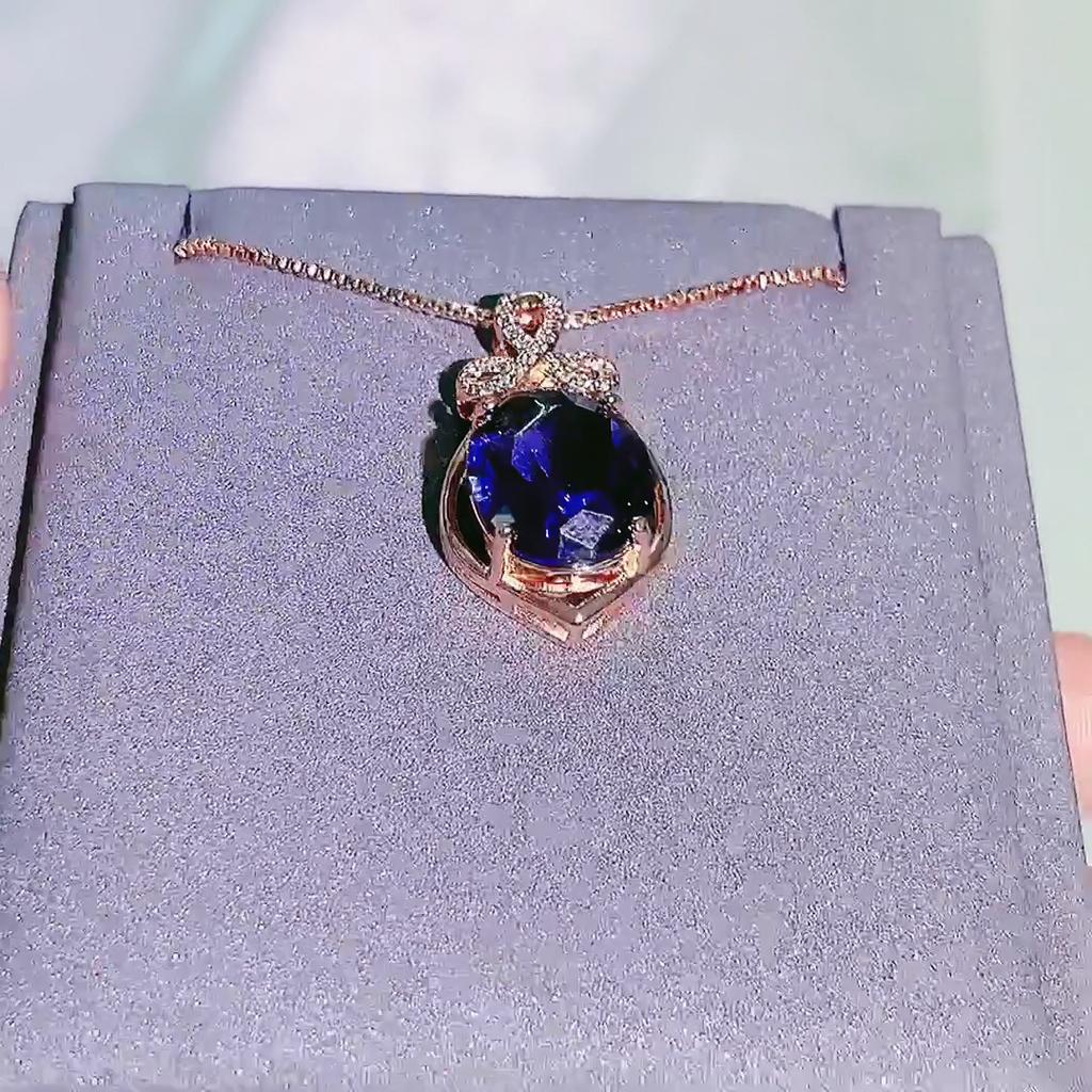 BELLA BOX Luxusní náhrdelníky pro ženy fialové zirkonové výročí zásnubní šperky