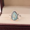 Sky Blue Topaz Gemstone 925 Sterling Silver Jewelry Handcrafted Pear Shape Ring RR-57-6