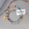 Art Glass Beaded Choker Necklace, Handmade Indie Aesthetic, Light Luxury & Ethereal Ins Style