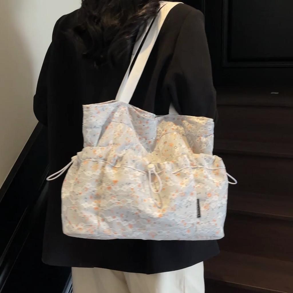 Floral Print Bag Women's Shoulder Bag Large Capacity Tote Bag Commuter Crossbody Bag
