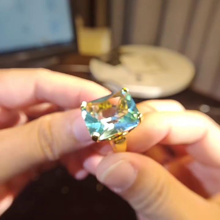 Lindon Classic Copper Alloy Zircon Ring Ladies Jewelry Wedding Promise Party Gift