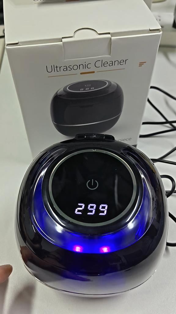 Ultrasonic Cleaning Device, 42000 Hz Dental Pod, 4-Lamp UV Cleaner for Dental Rail, Braces, Retainer, Dentures, Aligner, Prostheses, Jewellery