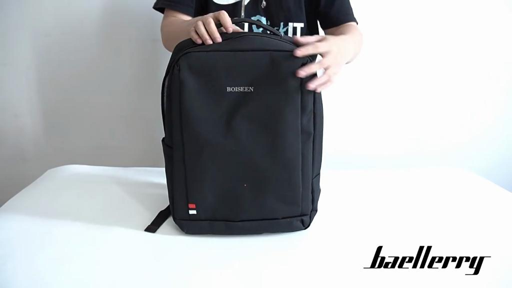 Men's Casual Black Travel Bag Waterproof Shoulders Bag Large Capacity Laptop Backpack Students Boys School Bag