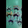 New Halloween Headband, Pumpkin Spider Top Headband, Ghost Party Decoration Funny Radial Colored Strip Headdress