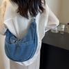 Denim Bag Women Tote Bag Student Class Large Capacity Shoulder Bag Crossbody Bag