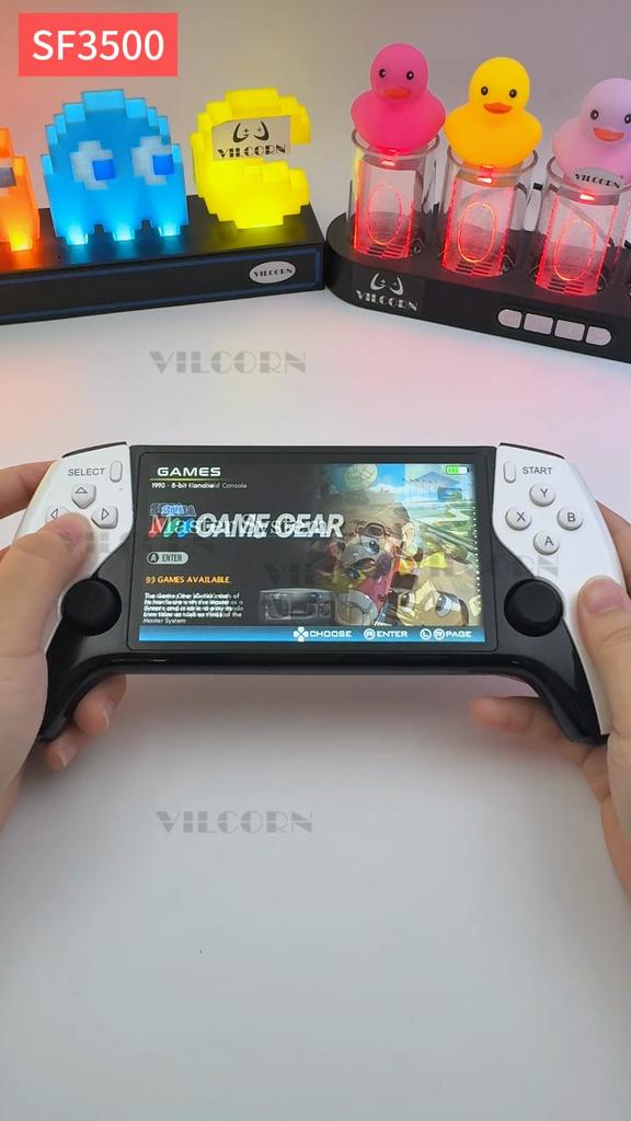 Retro Handheld Game Console with 5 Inch IPS Screen, FHD Video Game Machine for PS1 MAME Classic Games