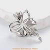 Flower Brooch Pin With Rhinestones For Women Elegant Jewelry Accessory