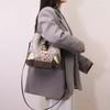 Unique Snake Print Tote Bag Gradient Color with Adjustable Shoulder Strap Multiple Compartments Golden-Tone Hardware Crossbody Purse for Everyday Use