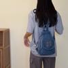 Zaino Borsa a Tracolla da Donna Borsa da Petto Multiuso Zaino in Denim All-match