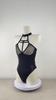Avrupa ve Amerikan Kadın Seksi İç Çamaşırı Hollow Out Mesh İç Çamaşırı Patchwork Halter Sırtı Açık Patent Deri Body
