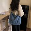 Borsa a Spalla in Denim Borsa a Tracolla di Grande Capacità Borsa Tote da Donna