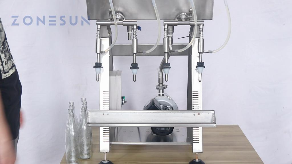 ZONESUN Automatic Liquid Red Wine Filling Machine Bottle Packaging Production Line ZS-RWGFP4