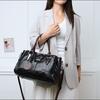 Retro European and American Style Women's Bag, Large Capacity, Soft Leather, Color-blocked, Handbag, Crossbody Bag, Commuter Bag.