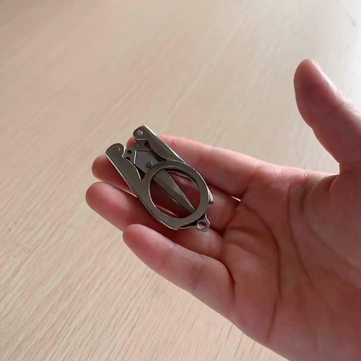 Fishing Shears Stainless Steel Folding Portable Travel Household Mini Scissors Fishing Small Eyebrow Scissors Foldable Thread Clipper