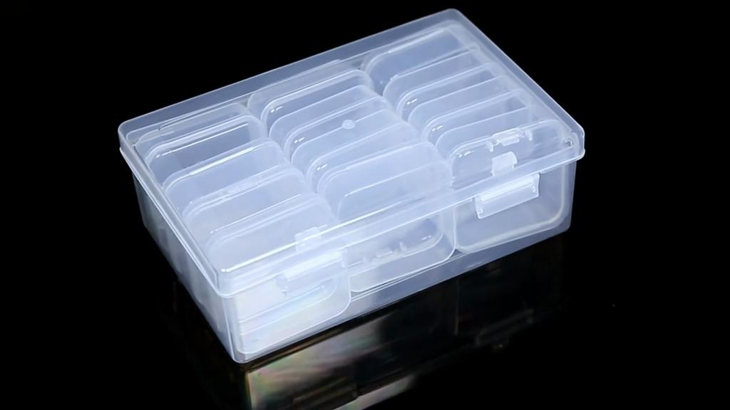 6 Scatole Portaoggetti Piccole In Plastica Trasparente Con Coperchio | 10,5x7,6x2,5 Cm | Per Perline, Gioielli, Viti E Fai Da Te