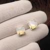 Mjölkig Opal Ädelsten 925 Sterling Silver Smycken Vacker Kuddformad Örhänge 1" För Födelsedagspresent EE-181-16