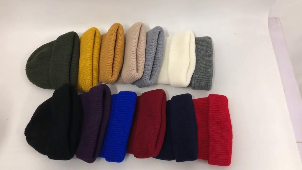 Unisex Winter Beanies for Men Women Hats Hip Hop Cap Street Knitted Casual Solid Pumpkin Portable Melon Casual Cap