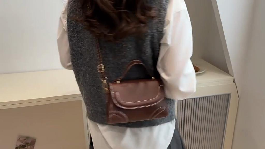 Yogodlns Crossbody Bag PU Leather Solid Color Shoulder Bag for Women Handbag Trendy Satchel Purse for Work Travel