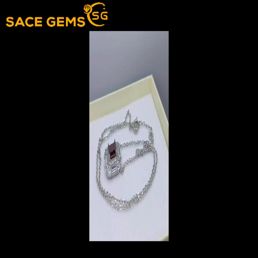Sace Gems Kvinner halskjede anheng kobberlegering sirkon motegave