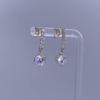 6.5mm Drop Dangle Moissanite Earrings S925 Sterling Silver Linear Chain Fine Jewelry For Women