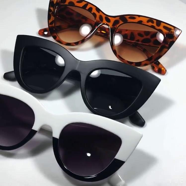 Vintage Cat Eye Solbriller Kvinne Merke Designer Retro Solbriller Kvinne Mote Speil Uteskjermer Gradient Briller