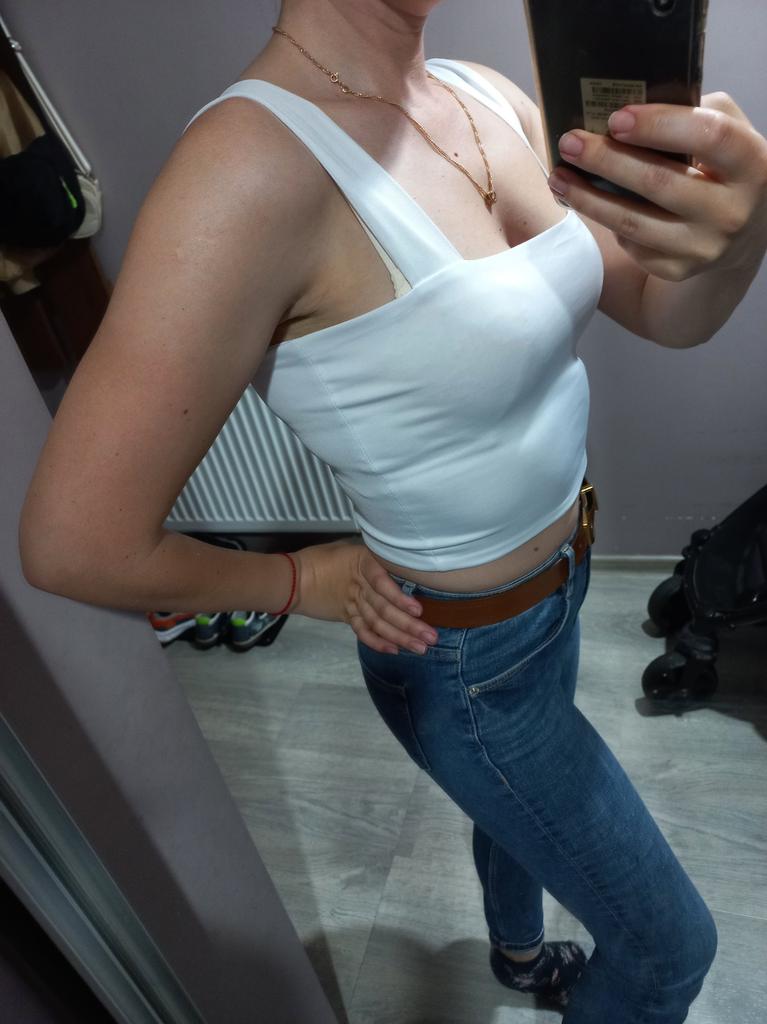 Crop Top Scollo Quadrato, Canotta Senza Maniche Donna Elasticizzata, Vestibilità Sottile Versatile ed Elegante, albicocca, Taglia unica
